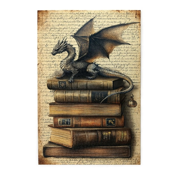1000 pcs Flying Dragon Ancient Book Wooden puzzles for adults 1000 pieces,The Lost Fragments,Unique and Beautiful Design,1000 Piece Jigsaw Puzzle for Adults Challenging Puzzle Perfect for Game Night