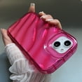 thumbnail image 1 of Funda De Teléfono Con Patrón De Onda Oblicua Transparente De Color Morado Blus Rojo Compatible Con iPhone 14 Pro Max 13 12 11 XR IX Cobertura Completa A Prueba De Golpes Cubierta Suave, 1 of 4