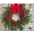 thumbnail image 6 of Set of 8 Small Christmas Kitchen Cabinet Wreaths with Ribbon, Artificial Pine Mini Wreaths with Red Bows and Berries for Windows, Doors, Hanging, Cabinet, Tabletop & Xmas Holiday Home Decor, 6 of 8