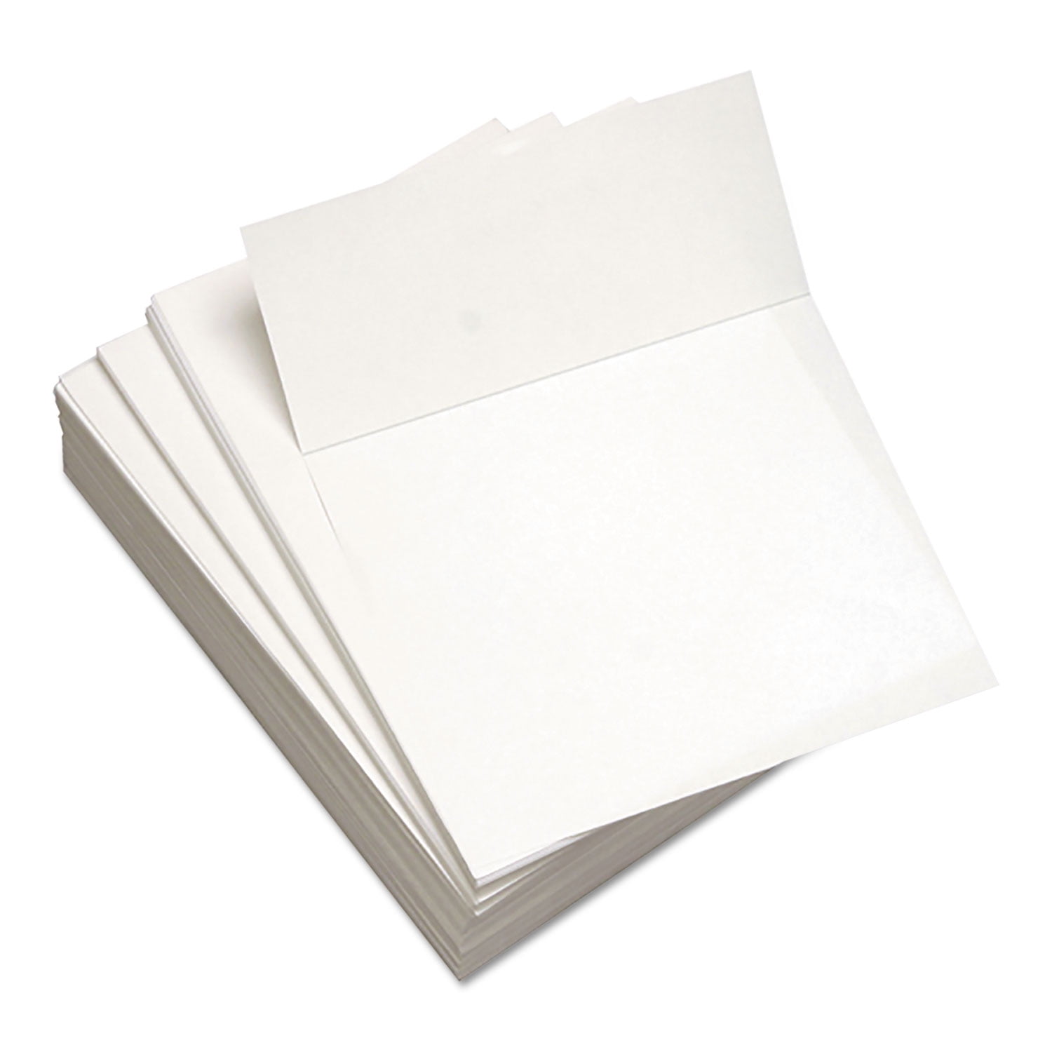 Domtar Custom Cut-Sheet Copy Paper 24 lb 8.5x11 White Perfed 3 2/3' From Bottom 1RM 451032