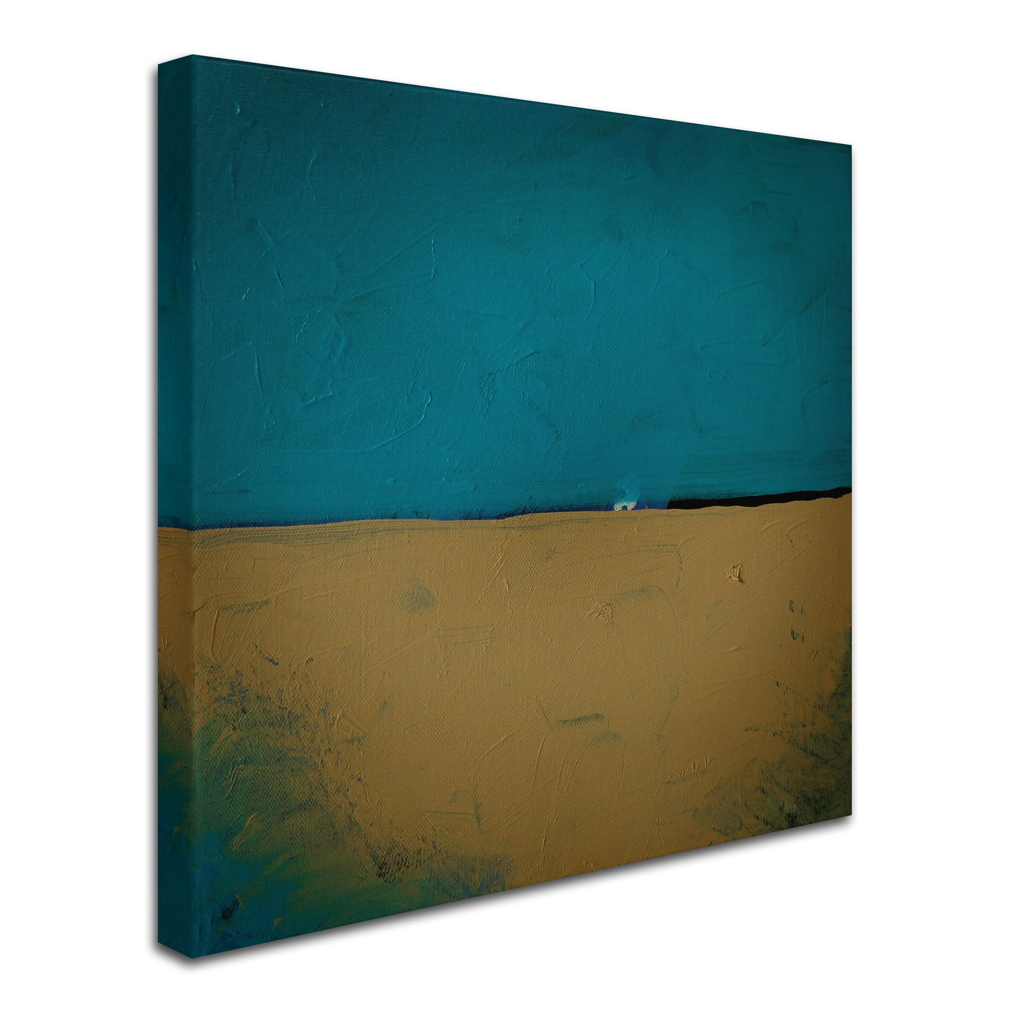 Trademark Fine Art "Teal Horizon" Canvas Art by Nicole Dietz