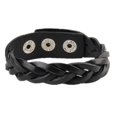 thumbnail image 1 of Pulsera de cuero hecha a mano vintage Hugo Intercciataa Charm Hebilla Negro, 1 of 4