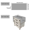 thumbnail image 2 of Bedside Table Cover Decorative For Bedroom,Washable,Dustproof Cloth For Printer Refrigerator Washing Machine-Beige-40x100cm 16x40inch, 2 of 8