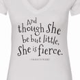 thumbnail image 4 of Inktastic Though She Be but Little Shakespeare Quote Women's V-Neck T-Shirt, 4 of 5