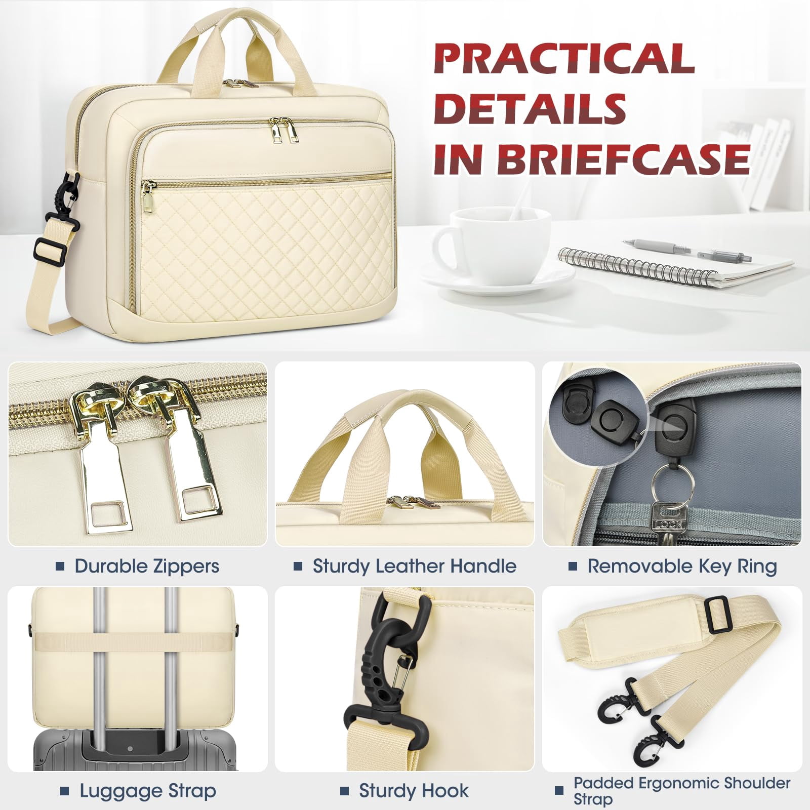 Laptop Bag 17.3 Inch Laptop Briefcase for Women Men Messenger Bag Waterproof Shoulder Large Computer Bag for Business Office Work College,Black