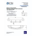 thumbnail image 2 of CSI Bathware BAR-CL18-100-SA-White Grab Bar with shampoo shelf, Silver, 2 of 2