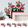 thumbnail image 6 of XEOVHV Christmas Door Corner Decoration,Christmas Santa Claus Reindeer Door Sign Wall Retro Door Frame Decorations Wooden Sculpture for Living Room Bedroom Office Frame Xmas Party Props Gifts Home Dec, 6 of 9