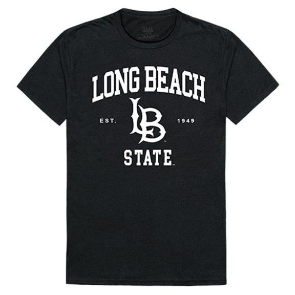 W Republic Apparel California State University at Long Beach Seal Tee Shirt for Men - Black - Extra Large