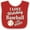 Red and White, variant on Inktastic Daddy Baseball Grandson Boys or Girls Baby Bib