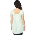 thumbnail image 3 of White Mark Women’s Maternity Short Sleeve Empire Waist Tunic Top, 3 of 6