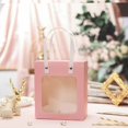 thumbnail image 4 of Transparent Window Gift Bags with Handles for Wedding Favors, Birthday, Baptism - 20-Pack, 4 of 6