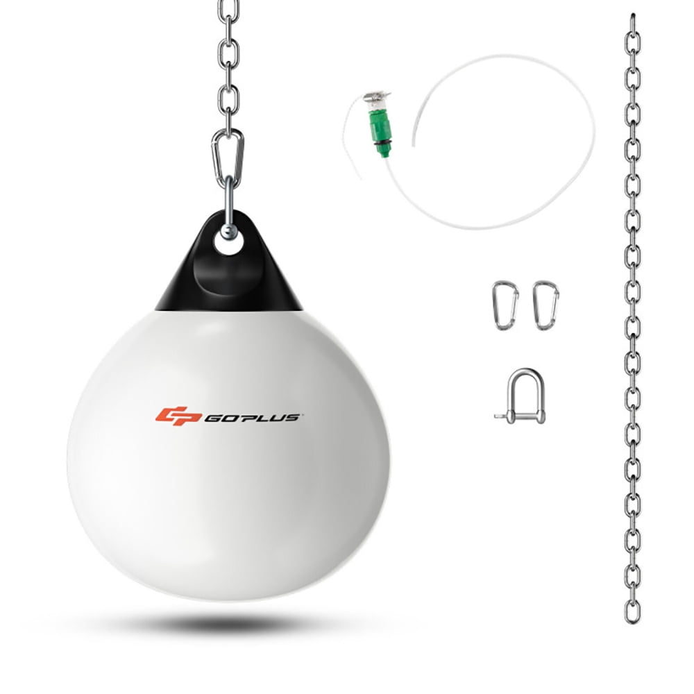 Topcobe 18 Inch 110 Pound Heavy Punching Water Aqua Bag with Adjustable Metal Chain, Boxing Equipment, Aqua Training Bag, Stress Relief & Fitness, White