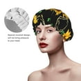 thumbnail image 4 of Kll Sunflowers Pattern Shower Cap & Bath Cap For Women,Reversible Oversized Waterproof Shower Caps For All Hair Lengths,Elastic Reusable Bathing Hair Cap, 4 of 9