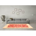 thumbnail image 3 of Ahgly Company Indoor Round Oriental Orange Traditional Area Rugs, 5' Round, 3 of 4