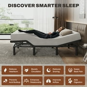 FitStand S2 Adjustable Bed Frame, 600 lbs Load Capacity, Adjustable Bed Legs, Oxford Fabric Bedspread, Wired Remote, Whisper-Quiet Durable Motor & Mattress Holder, Easy 3-Step Assembly, Queen