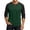 Dark Green, variant on Bibifish Mens 3/4 Sleeve Henley Shirt Beige And Black Two Tone Breathable Casual Retro Baseball Style T-Shirts