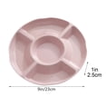 thumbnail image 3 of HaoXun 5-Compartments Plastic Candy Snack Tray - 9x1 Inch Serving Plate for Parties, Family Gatherings, and Home Use, 3 of 8