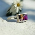 thumbnail image 2 of JEWELRYTREASURE Vintage Multi Gemstone Box Ring Baguette Amethyst Statement Ring Antique Art Deco Engagement Ring Women'sFine Jewelry Valentines Gifts, 2 of 2