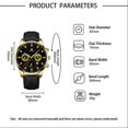 thumbnail image 3 of Men Business Watch Wrist Watch Unique Luxury Sport Pu Leather Band Round Dial Quartz WatchC, 3 of 5