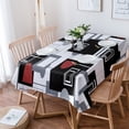 thumbnail image 2 of Rectangle Black And White Table Cloth Waterproof Dining Tablecloth for Table Kitchen Decorative Coffee Cuisine Party Table Cover, 2 of 7