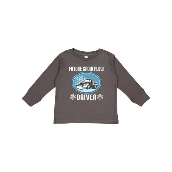 Inktastic Future Snow Plow Truck Driver Boys or Girls Long Sleeve Toddler T-Shirt