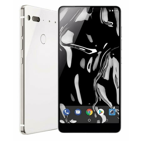 Essential Phone (128GB + 4GB RAM) 5.71" QHD, Water Resistant IP54, GSM/CDMA Factory Unlocked (AT&T/Sprint/T-Mobile/Verizon) - Pure White (Certified Used)