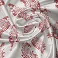 thumbnail image 5 of Ambesonne Vintage Valance Pack of 2, Jacobean Floral Art, 42"X18", Eggshell and Vermilion, 5 of 5