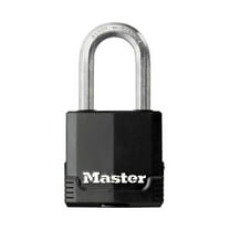Master Lock 1-7/8" W Steel Dual Ball Bearing Locking Covered Padlock 1 pk