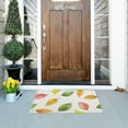 thumbnail image 5 of Yayeee Doormat for Indoor Entrance 32" x 20" Non Slippery Floor Rug, Pink Colorful Leaves, 5 of 8