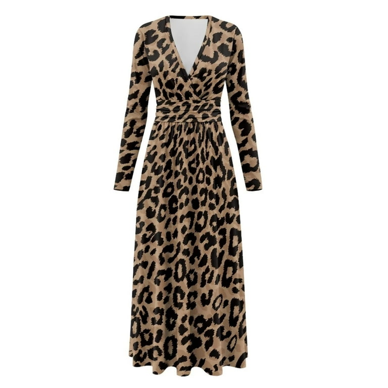 vintage printed v-neck long-sleeve elegant dress Purple Floral Print V Neck Long Sleeve Vintage Dress Purple / L