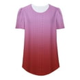 thumbnail image 6 of XuJwPNcy Summer Tunic Tops for Women Trendy Casual Short Sleeve Crewneck Eyelet Blouses Curved Hem Tunic, 6 of 6