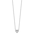 thumbnail image 2 of 925 Sterling Silver Necklace with Pendants Chain CZ Open Heart 18 inch, 2 of 4