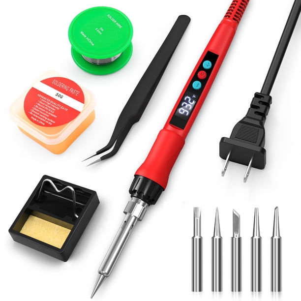 Kit de soldador Crtsweker 100W con pantalla LED 180-500 °C