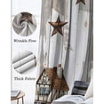 thumbnail image 3 of Farmhouse Blackout Curtains for Bedroom Living Room Darkening Curtains 84 Inch Length 2 Panels Set Western Texas Star American Country Berry Window Curtain Window Treatment Grommet Drapes 42"x84", 3 of 9