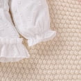 thumbnail image 3 of Zecgelong Baby Girl Outfit Cute Romper Long Sleeve Ruched Bodysuit Comfy Outfits Baby Girl Clothes Girls Outfits Sets Age 3-6 Months, 3 of 5