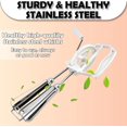 thumbnail image 3 of Handheld Egg Blender, Egg Beater, Stainless Steel Whisk, Handheld Eggbeater, Stainless Steel Hand Whip Whisk Egg Beater Mixer Cooking Tool Kitchen for Blending, Whisking (White), 3 of 8