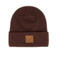 thumbnail image 2 of C.C Heather Knit Basic Beanie Soft Winter Hat Unisex, Heather Beige, 2 of 17