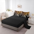 thumbnail image 5 of jejeloiu Tiger Pattern 7-Piece Twin Bedding Sets,Jungle Animal Bedding Comforter Set,Abstract Stripe Lines Sheet Sets For Men Women,Ultra Soft Home Decor Reversible, 5 of 8