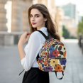 thumbnail image 6 of FORMRS Mini Backpack Purse for Women Travel Daypack Casual Shoulder Bag, Large Colorful Flowers Pattern, 6 of 7
