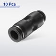 thumbnail image 3 of 10pcs 5/16" x 1/4" Pneumatic Push to Connect Fittings Straight Union, Black, 3 of 7