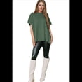 thumbnail image 2 of Suéter Holgado de Corta con Hombros Caídos para Mujer, Color Verde, Talla M, 2 of 9