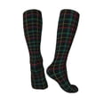 thumbnail image 4 of Balery Buffalo Plaid Dark Green Printed Novelty Socks Men's Women's Crew Socks Sports Socks Knee High Socks Cotton Socks Quirky and Cool Socks, 4 of 9