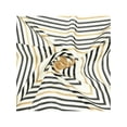 thumbnail image 4 of INSPIRE CHIC Women Striped 27.6" Square Scarf, Contrast Color Satin Neckerchief Head Wrap Bandanas Neck Scarves 27.6x27.6"(LxW) Khaki, 4 of 6