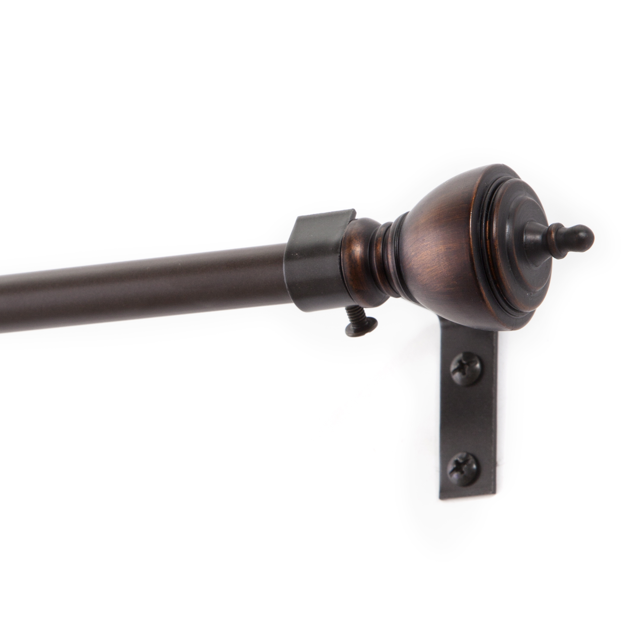 Kenney Butler 1/2" Petite Cafe Decorative Window Curtain Rod, 28-48", Aged Copper - image 5 of 8