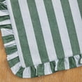thumbnail image 5 of Beautiful Ruffle Stripe Fabric Placemat by Drew Barrymore, Cornflower Blue/Thyme Green, 20"W x 14"L, 5 of 6