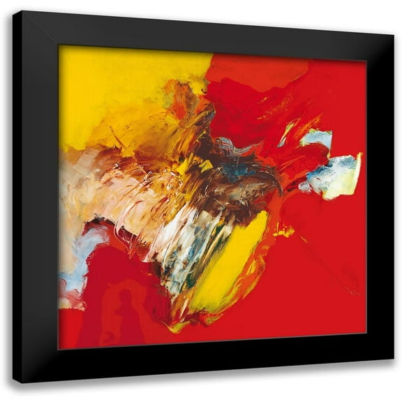 Magis, Pascal 12x12 Black Modern Framed Museum Art Print Titled - Triptyque rouge II