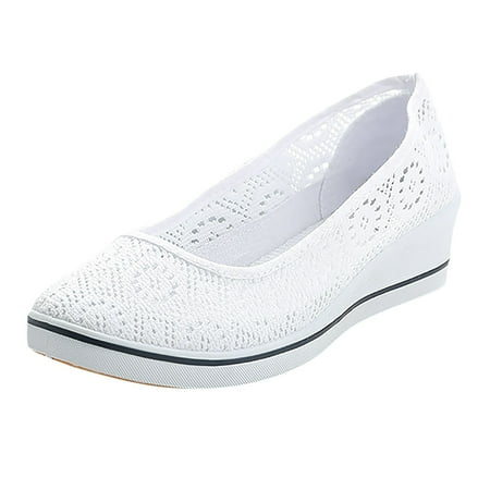 

DVKOVI Women s Fall Shoes Women s Summer Fashion Mesh Hollow Wedge Platform Casual Shoes Slip On Shoes Platform Shoes for Women Wedge Shoes Women s Slip On Shoes White 39