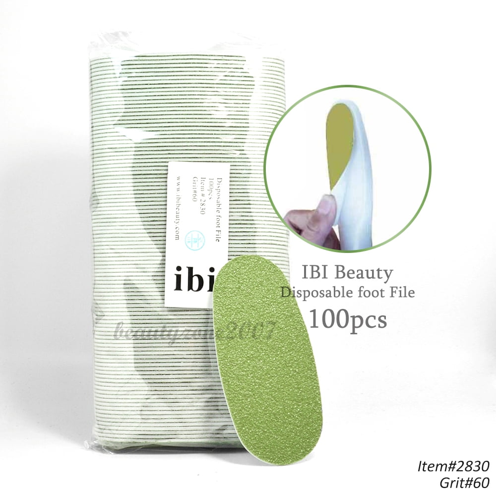 iBi Disposable Green Foot File Pad 60 Grit Extra Coarse 100pcs