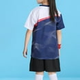 thumbnail image 4 of Zpanxa Boys Summer Outfits Kids Gradient Basketball Suit Set Training Kit Sweat Absorbing Side Pockets Sports Suit 5 Years, 4 of 4