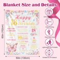 thumbnail image 2 of 18th Birthday Gifts for Girls,Birthday Gifts for 18 Year Old Girl 18th Birthday Decorations Blanket Best Gifts Presents for 18 Year Old Girl Teen Girl Throw Blankets 50"X60", 2 of 6